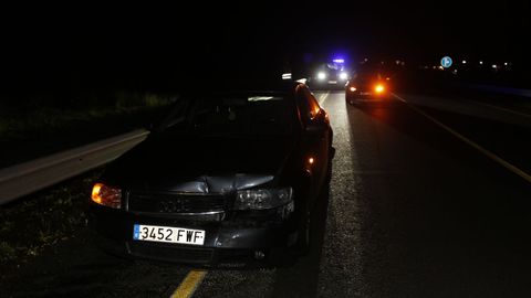 Imagen del accidente en la LU-540 en Vilares