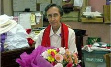 Sor Mar�a Flora, en un reciente homenaje de sus alumnas.