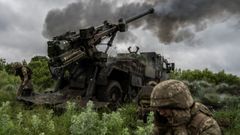 Fuego de artiller�a ucraniana en la regi�n de Donetsk.