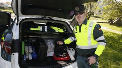 Mouro lleva 14 a�os destinado a Tr�fico en Burela y fue el primer guardia en llegar al siniestro de la A-8