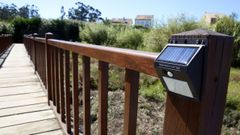 Luces led en el paseo de Corvilln de Cambados.