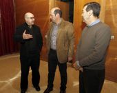 Chaves, Louz�n y Antonio Iglesias, ayer en Cambados. 