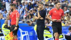 Antonio Hidalgo, durante el partido en Abanca Riazor
