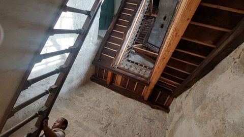 Interior de la torre sur de la concatedral de San Juli�n, en Ferrol, reci�n restaurada.