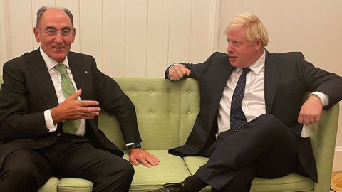 Ignacio S�nchez Gal�n, presidente de Iberdrola, esta semana con el primer ministro brit�nico