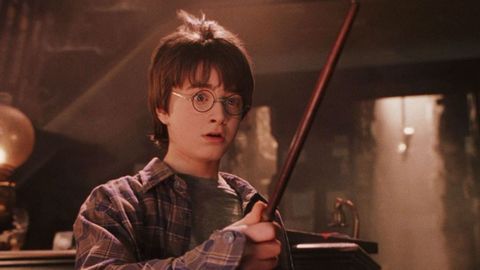 Daniel Radcliffe,�como Harry Potter no filme �Harry Potter e a pedra filosofal�