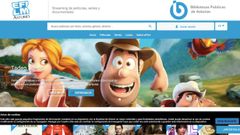 La plataforma e-Film de las bibliotecas asturianas, en la que se pueden visionar peliculas, series y documentales