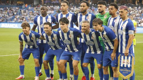 Formaci�n con la que el Deportivo inici� el partido ante el Real Madrid por el Trofeo Teresa Herrera.