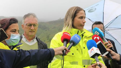 Beatriz Gonzlez, jefa de la Unidad de Carreteras de Lugo, afirm ante los medios que el plazo mximo para que caiga el vano es de tres das.