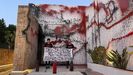 Imagen de la casa de Messi en Ibiza vandalizada con pintura por el grupo Futuro Vegetal