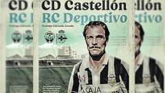 Cartel promocional del partido entre el Castell�n y el Deportivo en Castalia