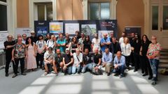 Algunos de los dibujantes gr�ficos que se encontraron este martes en Madrid.