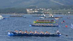 Imagen de archivo de una regata de la liga gallega disputada en la comarca.