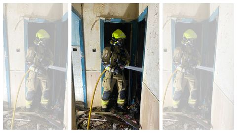 Incendio registrado en un edificio abandonado en Nar�n.