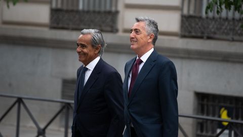 El exdirector general de la Guardia Civil, Leonardo Marcos, este jueves a su llegada a la Audiencia Nacional.