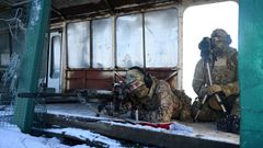 Soldados rusos, durante un ejercicio militar en Kadamovsky, en la regi�n rusa de Rostov