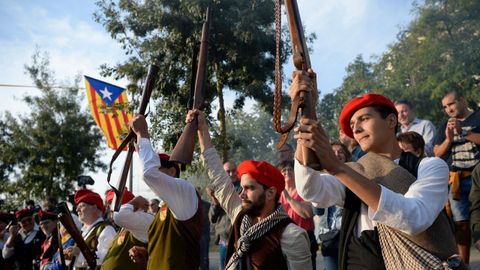 En Sant Julia de Ramis, Gerona, conmemoraron a trabucazos el aniversario del referendo ilegal del 1-O