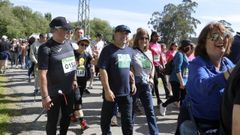 Participantes en una andaina en Castrelo