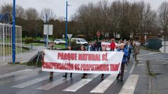 La manifestacin del sbado, entre Cabanas y Pontedeume