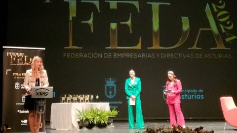 La presidenta de FEDA, Begoña Fernández-Costales, en la entrega de Premios de 2024.