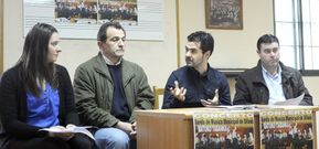 Vanesa Vidueiros, Luis Rodr�guez, Rafael Agull� y Herminio G�mez, ayer presentando el programa. 