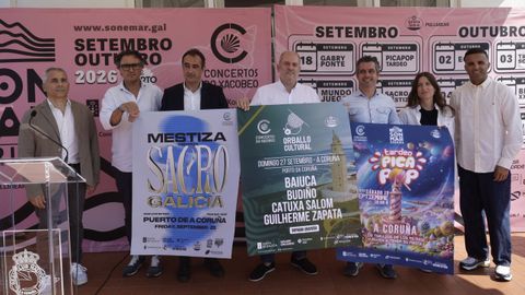 Presentaci�n del ciclo cultural Son e Mar Coru�a en el Club N�utico de A Coru�a. 