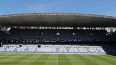 El Carlos Tartiere con el c�sped reci�n sembrado
