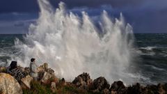 Oleaje en los bufones de Pr�a, en Llanes.Oleaje en los bufones de Pr�a, en Llanes