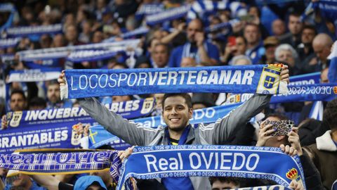 Partido entre Real Oviedo y Eibar por el playoff en el Tartiere