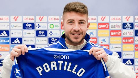 Francisco Portillo, en la sala de prensa del Carlos Tartiere