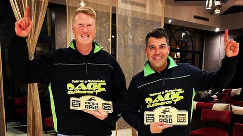 David Rodríguez y Adrián Gil, vecinos de San Sadurniño y campeones del Panda Raid 2023 en Marruecos