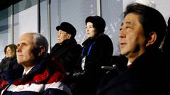 El protocolo sent� a los dirigentes norcoreanos muy cerca del estadounidense Pence y el japon�s Abe en el palco del estadio
