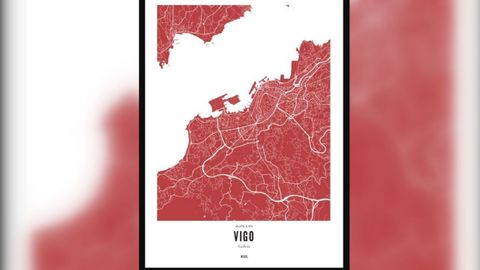 Vigo, con acento neerlandés.Creación a partir del perfil de la ría de Vigo