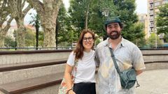 Covadonga Badiola e Ignacio Valerio en el paseo de Begoa.