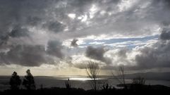 Cielos cubiertos el s�bado en la r�a de Arousa.