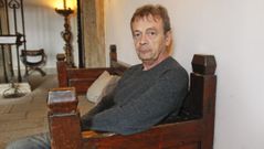 Lemaitre, retratado en Compostela, en el 2017, cuando acudi� a recoger el premio de literatura San Clemente 