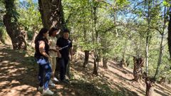 La directora xeral de Patrimonio Natural (segunda por la izquierda, junto a la alcaldesa Dolores Castro) visit los lugares donde se estn realizando actuaciones