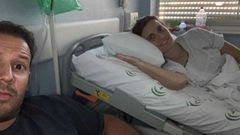 Teresa y su pareja en el hospital