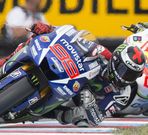 Jorge Lorenzo, durante la sesi�n de ayer en Brno. 