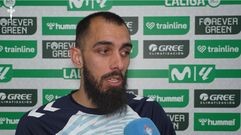 Borja Iglesias, tras el Betis-Celta de este domingo en La Cartuja.