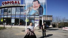 Garc�a Seoane, en la protesta que llev� a cabo contra la ministra Ana Pastor y Rajoy en el 2015