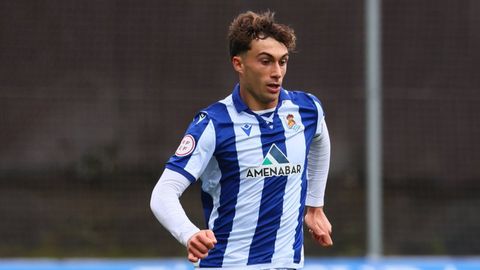 Mikel Goti, con la Real Sociedad