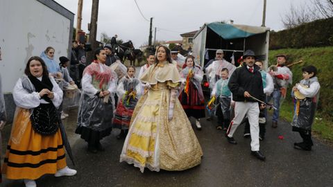 Celebracin del entroido tradicional en O Eixo, Santiago.