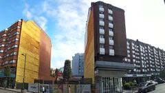 Solar donde estuvo el colegio Padre Ferrero, en la calle General Elorza de Oviedo, recientemente derribado