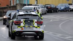 Coche patrulla de la Guardia Civil de Tr�fico en O Vicedo