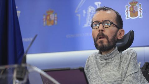 El portavoz de Unidas Podemos en el Congreso, Pablo Echenique, en una imagen de archivo. 