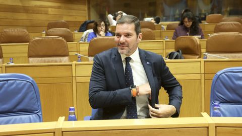 O conselleiro de Lingua, Jos Lpez Campos, este mrcores no Parlamento 