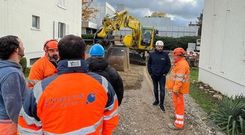 Una de las muchas obras con trabajadores contratados por Bautech