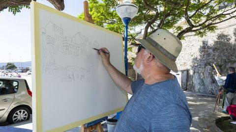 Un artista, iniciando su obra en la edici&oacute;n del 2024