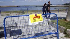 En el paseo mar�itmo ya se colocaron vallas informando de las restricciones de tr�fico por el rodaje